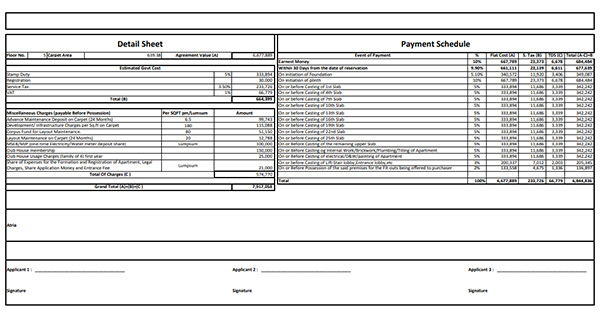 Kalwa Thane Costing Plan